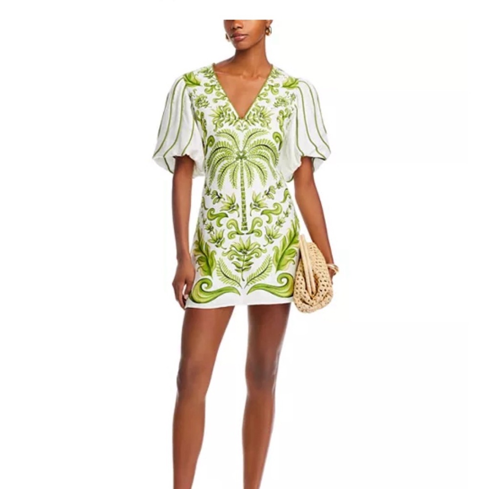 FARM Rio Milani off-white linen mini dress - Picture 5 of 7